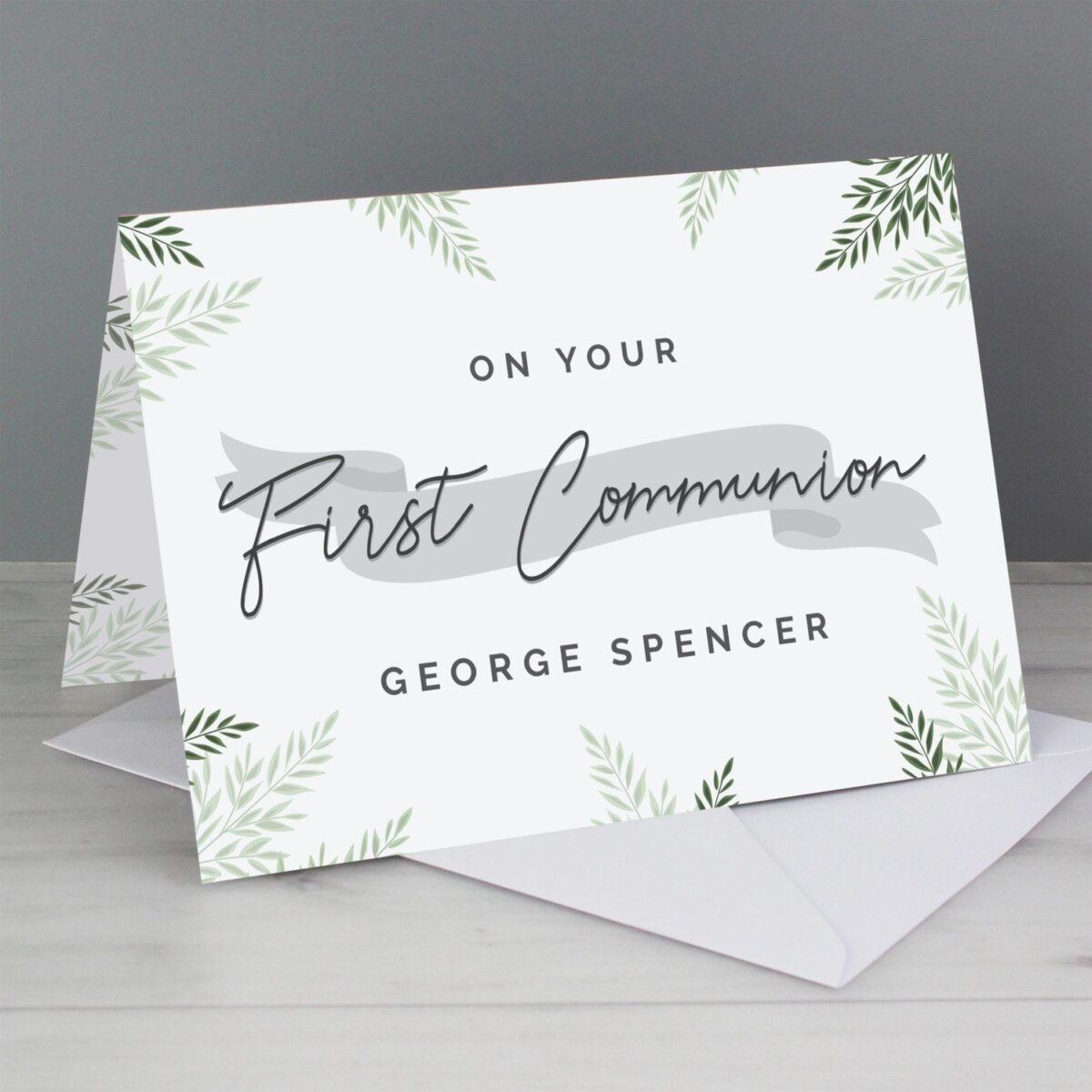 Personalised First Communion Card: 1 - Greeting Cards By Gift Moments