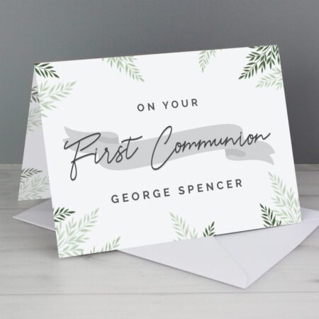 Personalised First Communion Card: 1 - Greeting Cards By Gift Moments