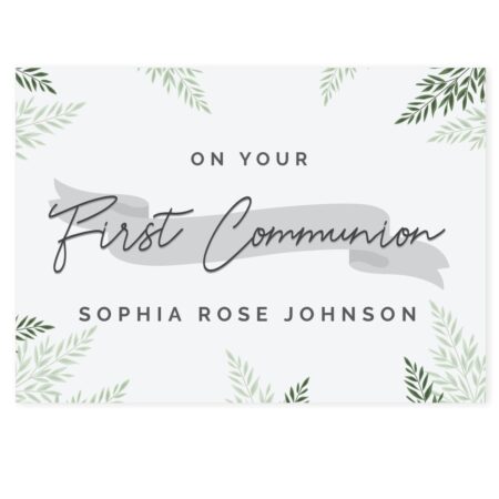 Personalised First Communion Card: 3 - Greeting Cards By Gift Moments