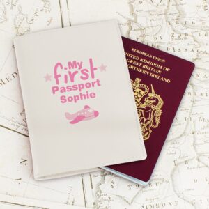 Personalised My First Cream Passport Holder: 1 - Passport Holders By Gift Moments