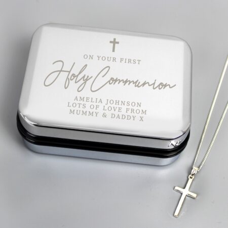Personalised First Holy Communion Box & Cross Necklace Set: 3 - Necklaces By Gift Moments