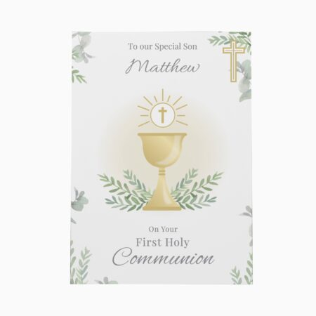 Personalised First Holy Communion Card: 5 - Greeting Cards By Gift Moments