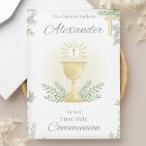 Personalised First Holy Communion Card: 1 - Greeting Cards By Gift Moments