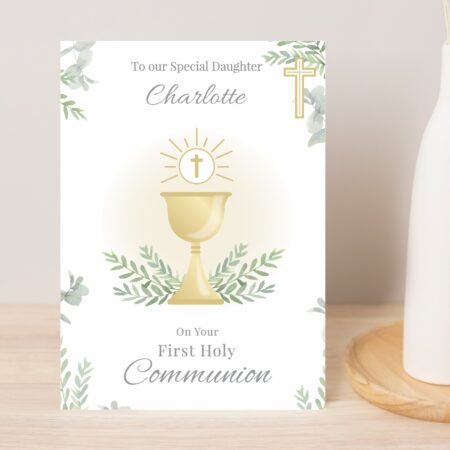Personalised First Holy Communion Card: 3 - Greeting Cards By Gift Moments