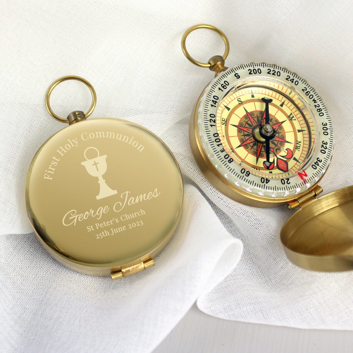 Personalised first holy communion compass