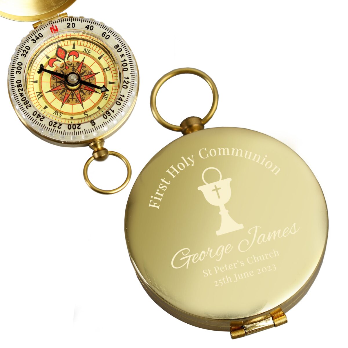 Personalised first holy communion compass