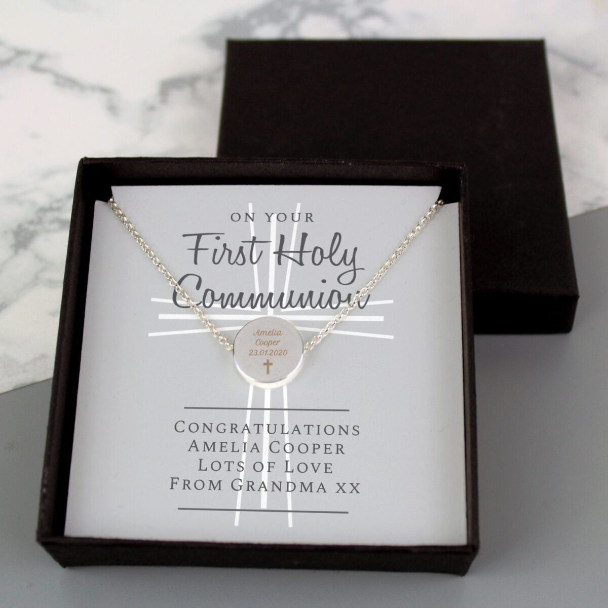 Personalised First Holy Communion Necklace & Box: 3 - Necklaces By Gift Moments