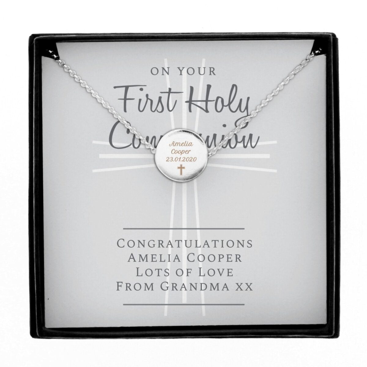 Personalised First Holy Communion Necklace & Box: 4 - Necklaces By Gift Moments