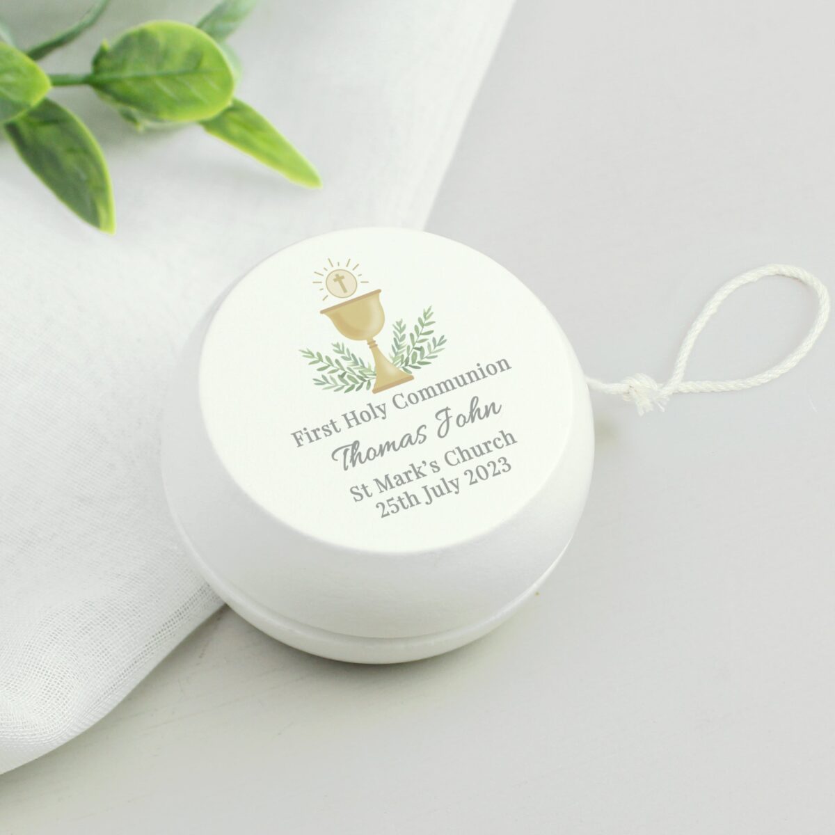 Personalised First Holy Communion Wooden Yoyo: 1 - Toys By Gift Moments