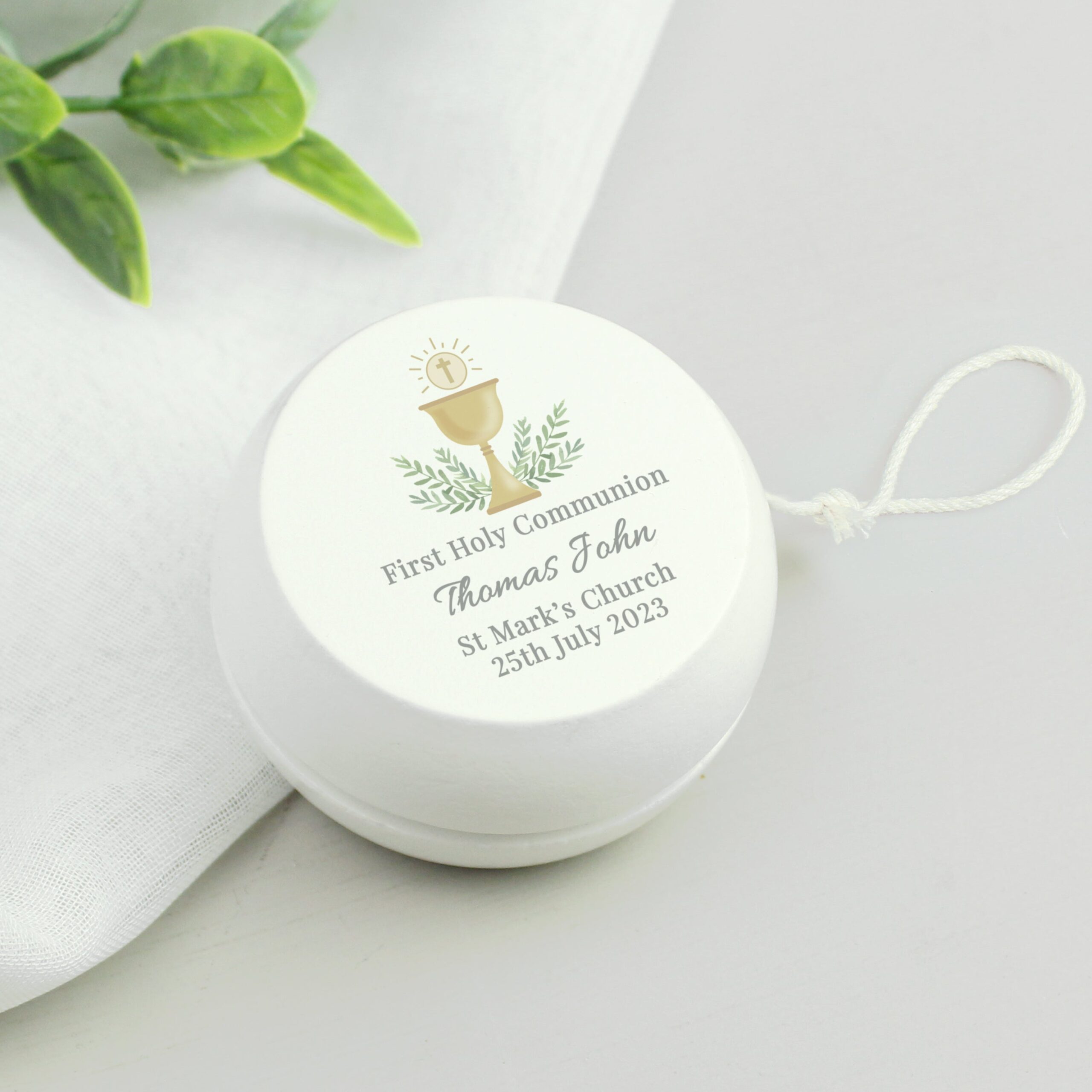 Personalised First Holy Communion Wooden Yoyo: 1 - Toys By Gift Moments