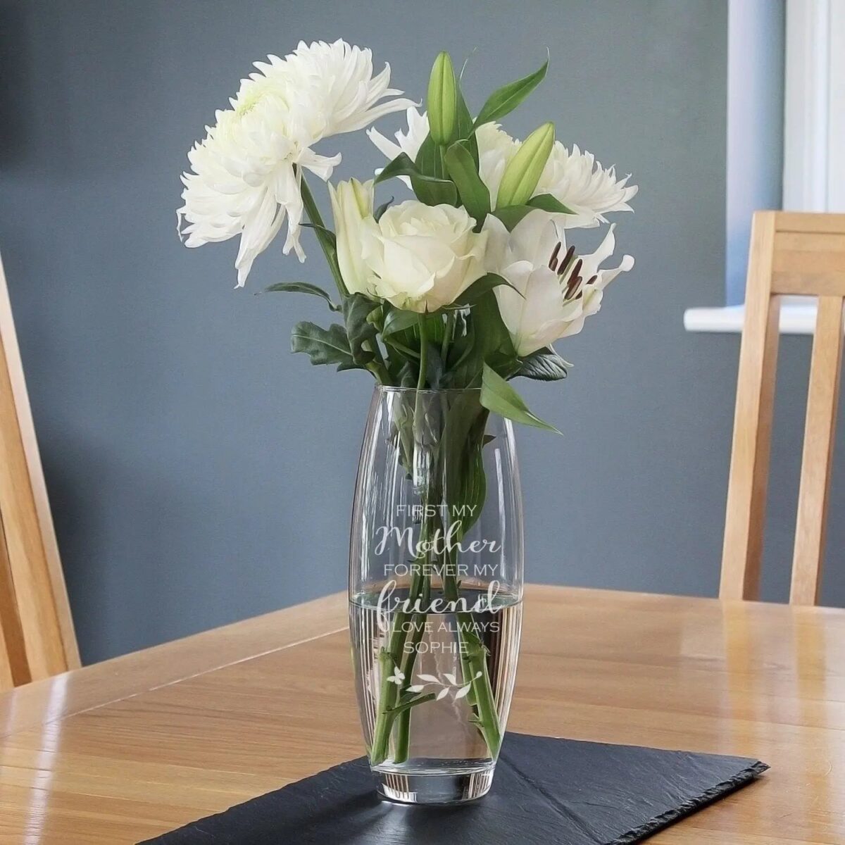 Personalised ’First My Mother Forever My Friend’ Bullet Vase: 2 - Vases By Gift Moments