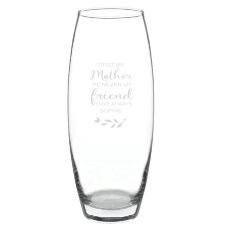 Personalised ’First My Mother Forever My Friend’ Bullet Vase: 3 - Vases By Gift Moments