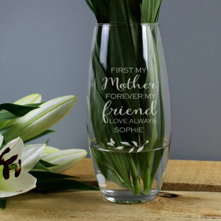 Personalised ’First My Mother Forever My Friend’ Bullet Vase: 1 - Vases By Gift Moments