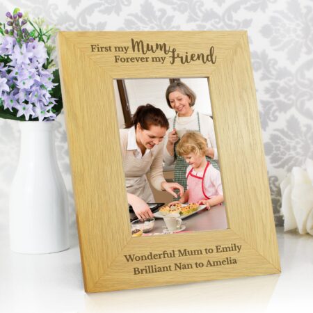 Personalised ’First My Mum Forever My Friend’ 6x4 Photo Frame: 6 - Photo Frames By Gift Moments