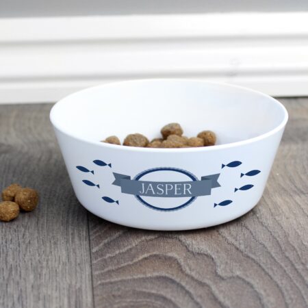 Personalised Fish Plastic Cat Bowl: 1 - Pet Products By Gift Moments