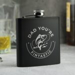 Personalised Fishing Black Hip Flask: 1 - Hip Flasks By Gift Moments