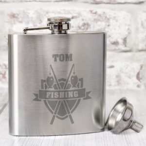 Personalised Fishing Hip Flask: 1 - Hip Flasks By Gift Moments