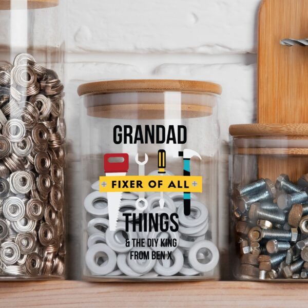 Personalised Fixer of All Things Storage Jar: 2 - Storage By Gift Moments