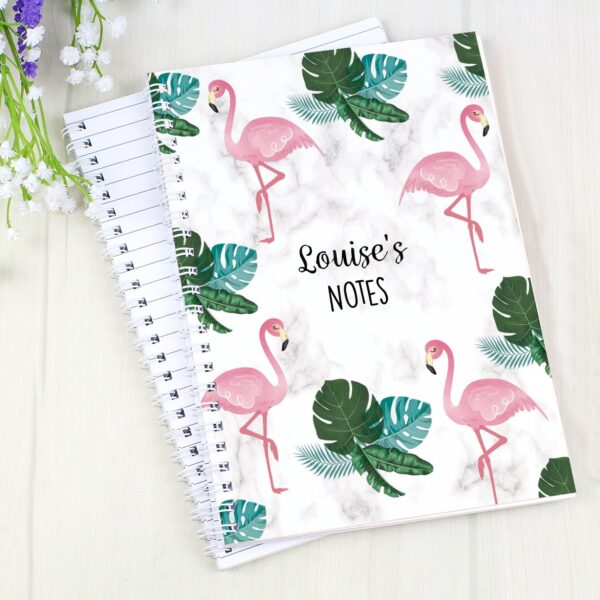 Personalised Flamingo A5 Notebook: 1 - Notebooks By Gift Moments
