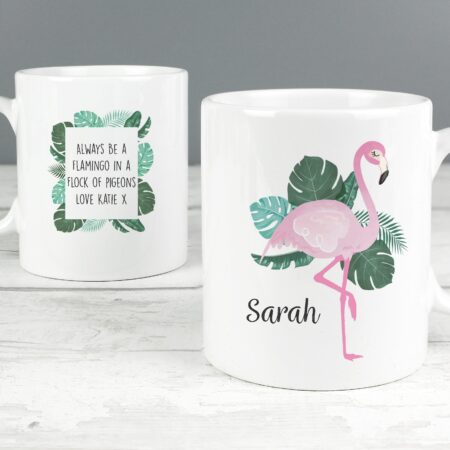 Personalised Flamingo Mug: 2 - Mugs By Gift Moments
