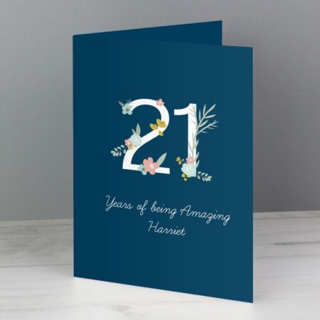 Personalised Floral Age Birthday Card: 2 - Greeting Cards By Gift Moments