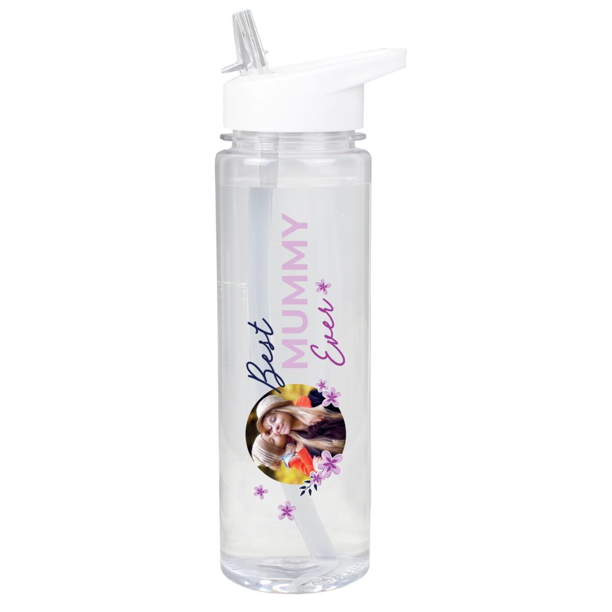 Personalised Floral Best Ever Photo Upload Water Bottle: 5 - Water Bottles By Gift Moments