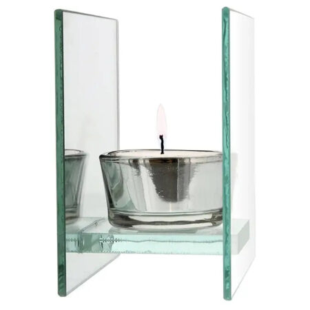 Personalised Floral Bouquet Mirrored Glass Tea Light Candle Holder: 5 - Candle Holders By Gift Moments