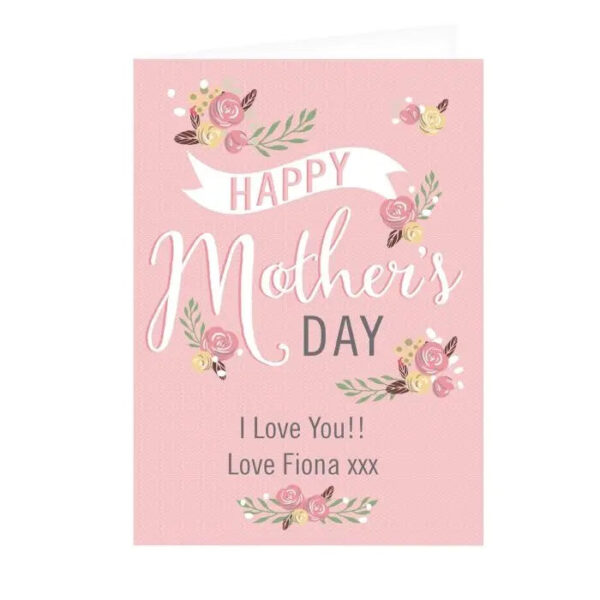 Personalised Floral Bouquet Mother’s Day Card: 2 - Greeting Cards By Gift Moments