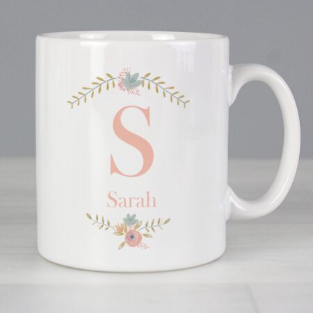 Personalised Floral Bouquet Mug: 2 - Mugs By Gift Moments