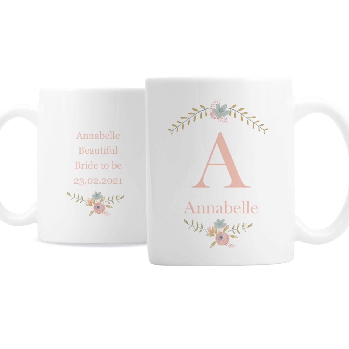 Personalised Floral Bouquet Mug: 3 - Mugs By Gift Moments