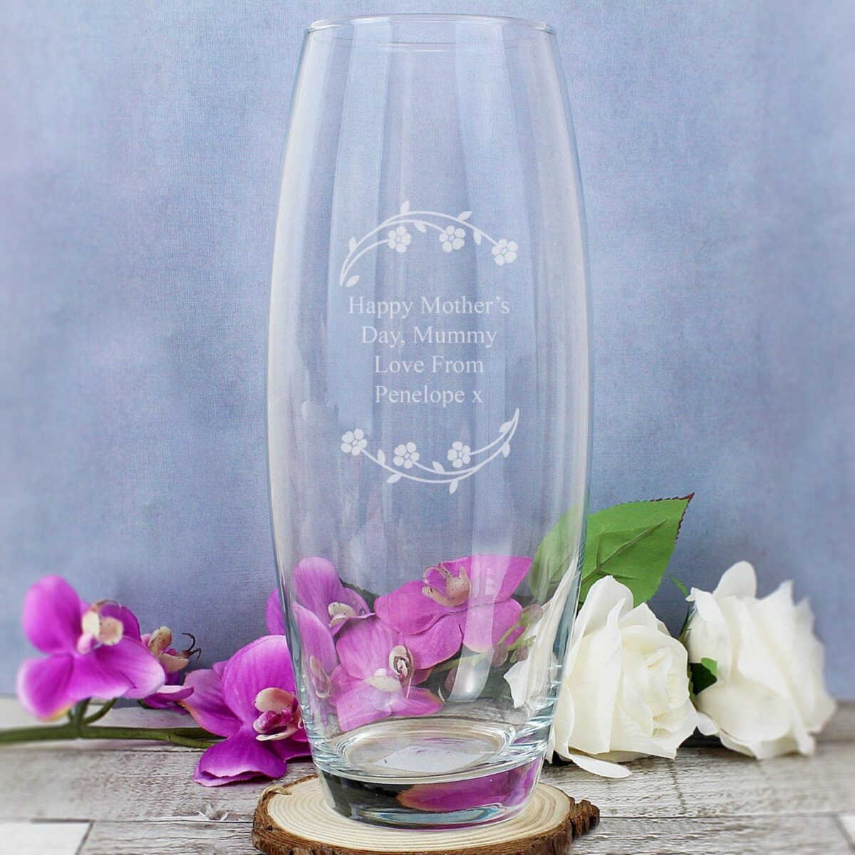 Personalised Floral Bullet Vase: 3 - Vases By Gift Moments