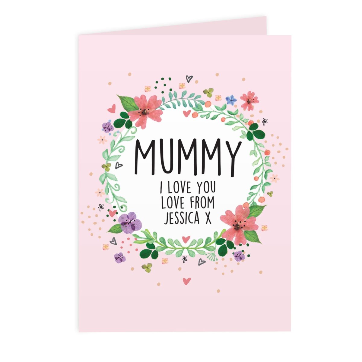 Personalised Floral Card: 3 - Greeting Cards By Gift Moments