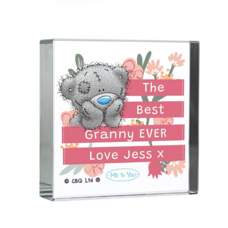 Personalised Me To You Floral Crystal Token: 5 - Crystal Tokens