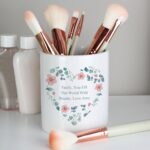 Personalised Floral Heart Ceramic Storage Pot: 1 - Storage By Gift Moments