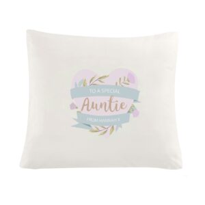 Personalised Floral Heart Mothers Day Cream Cushion: 4 - Cushions By Gift Moments