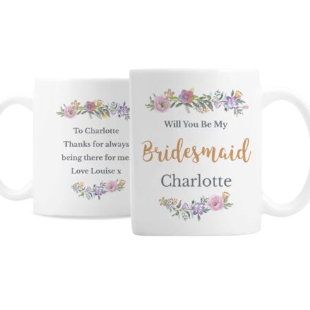 Personalised Floral Message Mug: 3 - Mugs By Gift Moments