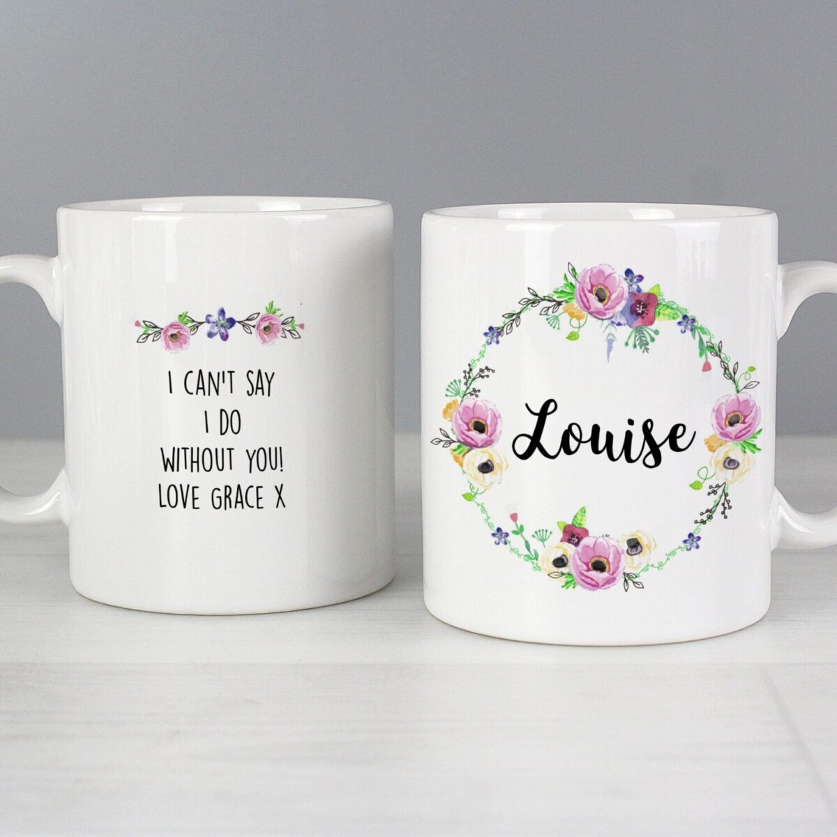 Personalised Floral Mug: 4 - Mugs By Gift Moments