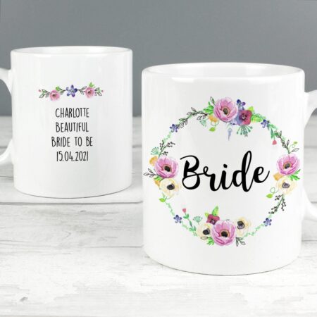 Personalised Floral Mug: 2 - Mugs By Gift Moments