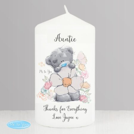 Personalised Me to You Floral Pillar Candle: 4 - Candles