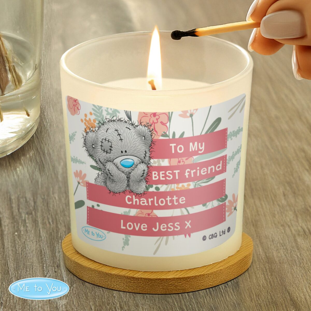 Personalised Me To You Floral Scented Jar Candle: 1 - Candles