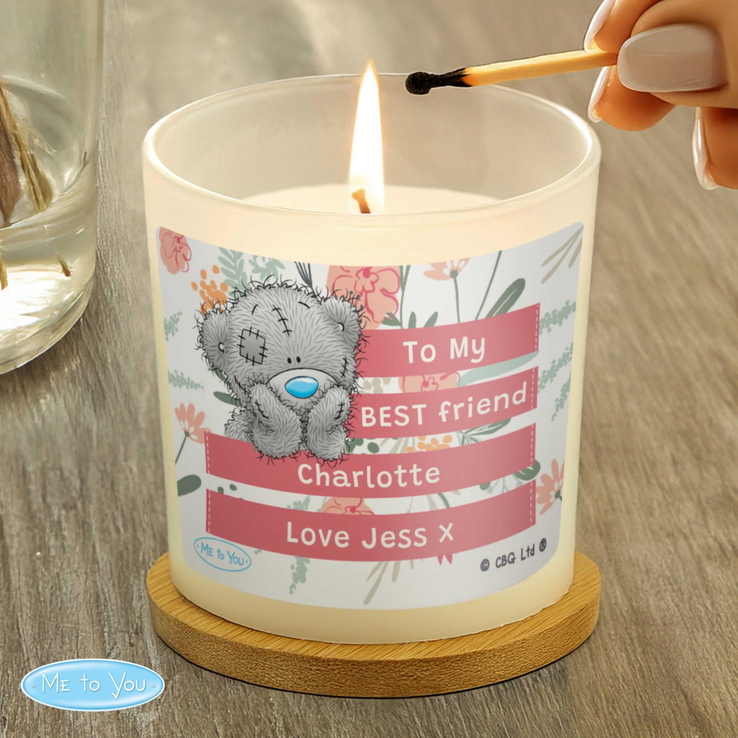 Personalised Me To You Floral Scented Jar Candle: 1 - Candles
