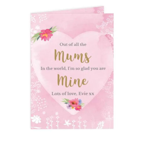 Personalised Floral Watercolour Card: 3 - Greeting Cards By Gift Moments
