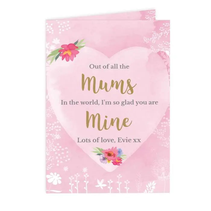 Personalised Floral Watercolour Card: 3 - Greeting Cards By Gift Moments