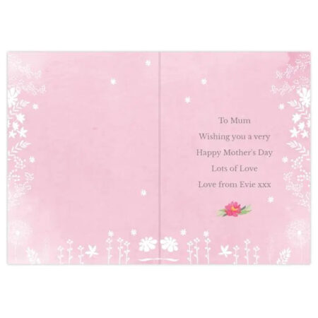 Personalised Floral Watercolour Card: 4 - Greeting Cards By Gift Moments