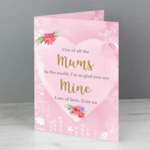 Personalised Floral Watercolour Card: 2 - Greeting Cards By Gift Moments
