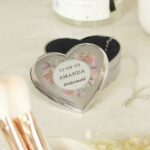 Personalised Floral Watercolour Heart Trinket Box: 1 - Trinket Boxes By Gift Moments