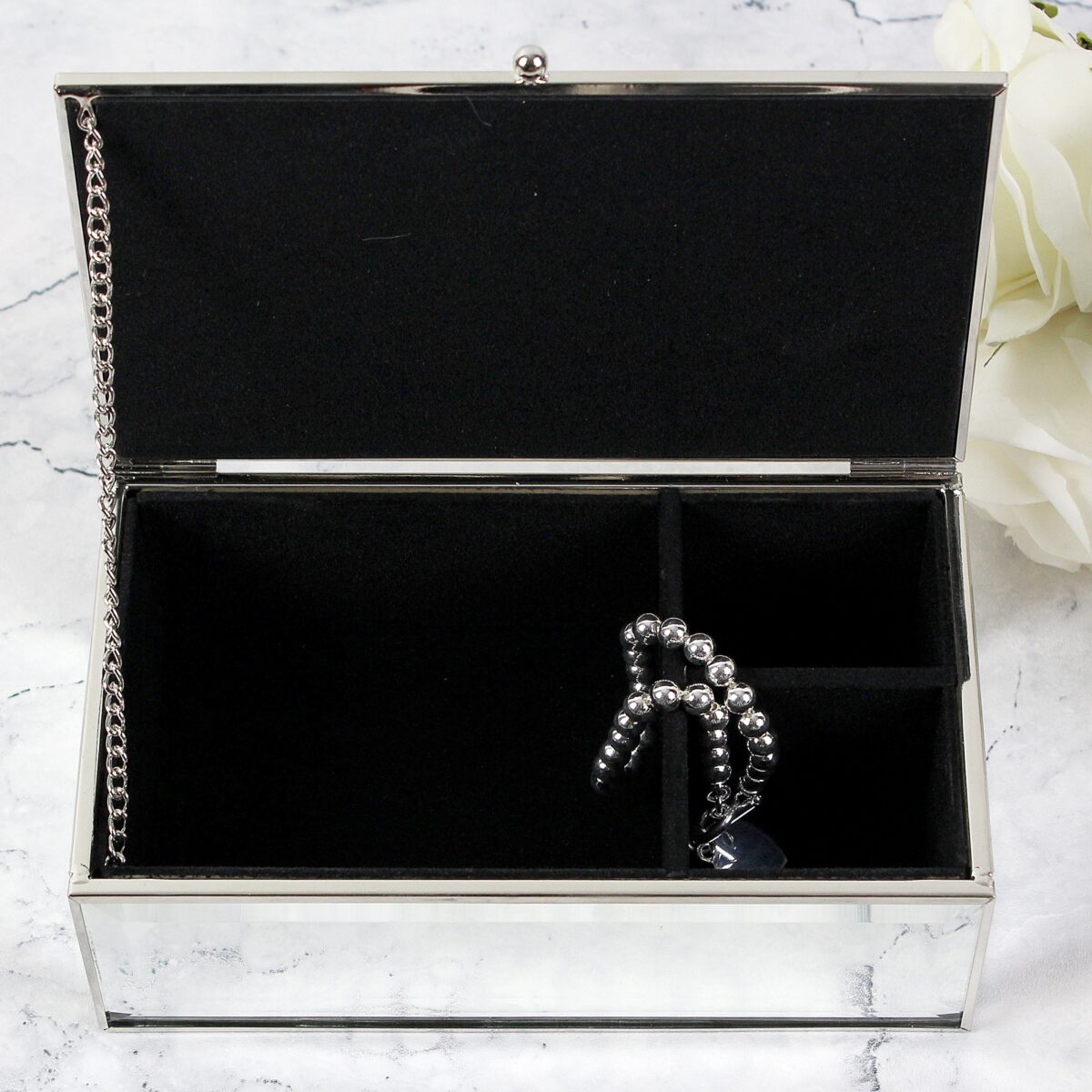 Personalised Floral Watercolour Mirrored Jewellery Box: 6 - Jewellery Boxes By Gift Moments