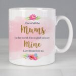 Personalised Floral Watercolour Mug: 1 - Mugs By Gift Moments