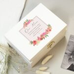 Personalised Floral Wishes White Wooden Keepsake Box: 1 - Keepsake Boxes By Gift Moments