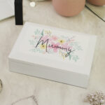 Personalised Floral Wooden Jewellery Box: 1 - Jewellery Boxes By Gift Moments